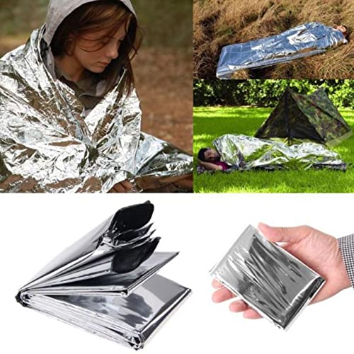 LOOM TREE Waterproof Emergency Blankets Keep Warm First Aid Gear Blanket with Pouch Outdoor Sports | Camping & Hiking | Emergency Gear | Emergency Blankets