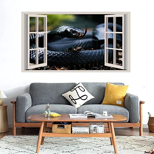 GADGETS WRAP Printed Wall Decal Sticker Fake Window Style Decal (90cm x 50cm) - Mamba