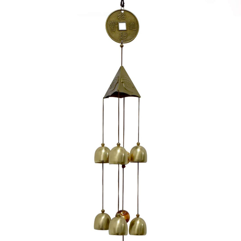 Dalvkot Vastu Pyramid with Bells Wind Chimes for Balcony, Living Room, Bed Room Home Decor and Positive Energy