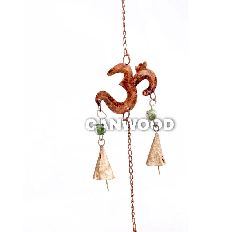 Canwood - Om Wall Hanging Chain | Handmade Hanging Bells | Vastu Fengshui Positive Energy - Multicolor