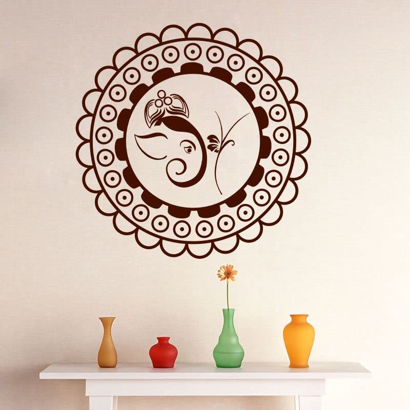 Delight Art Ganesh Ji Wall Sticker Size - (57 * 57) cm