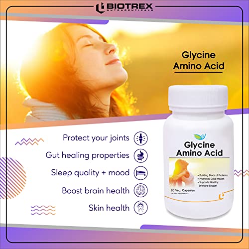 Biotrex Nutraceuticals Glycine Amino Acid -Pack Of 60 Veg Capsules