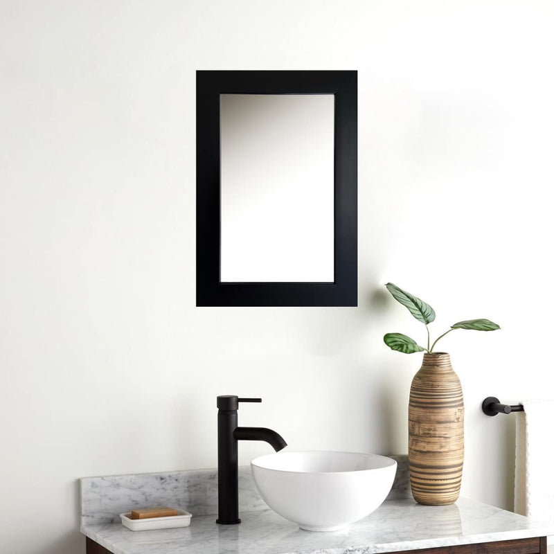 Dj Arts Black Wood Mount Frame, 16x20 Frame Mirror Rectangle Wall Mount Black Mirror (16x20 Black)