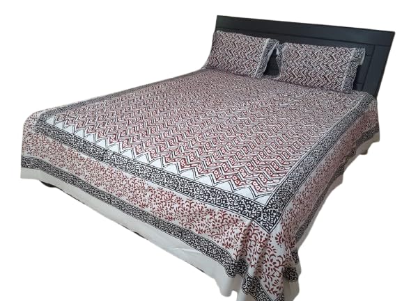 VAANI King Size Cotton bedsheet Hand Block Print