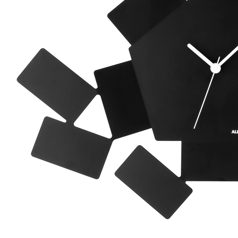 Alessi Aleesi MT19 B Stanza Scirocco Wall Clock, Black