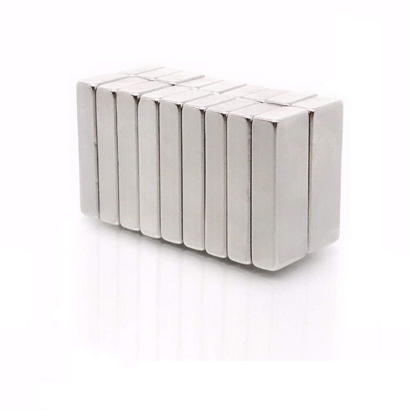 MAGNETICKS 15 Piece of 25mm x 10mm x 5mm Block Shape - Chrome Finish