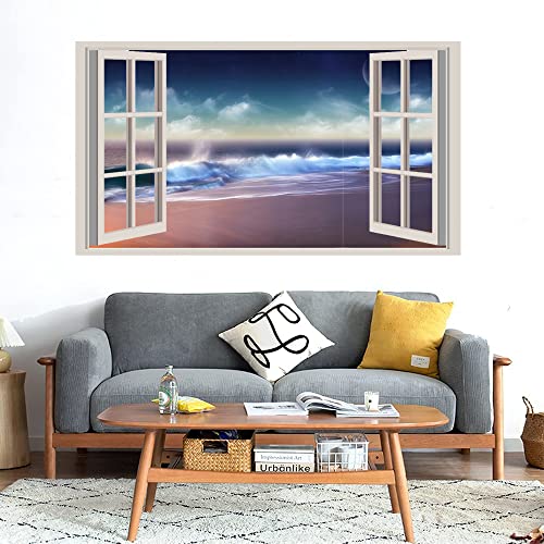 GADGETS WRAP Printed Wall Decal Sticker Fake Window Style Decal (90cm x 50cm) - Superb Scene