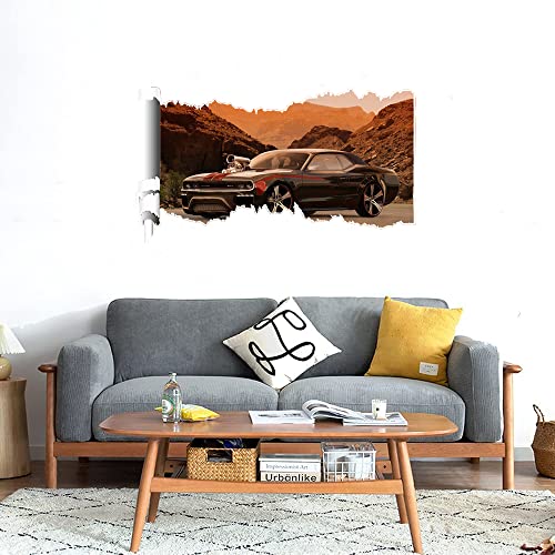 GADGETS WRAP Printed Wall Decal Sticker Scratched Paper Style Wall Decal (90cm x 50cm) - Super Drag Car