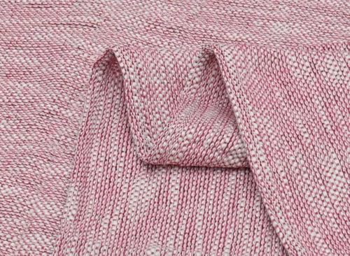 Cazimo Super Soft Chenille and Slub Throw with Large Tassels || Throw Blanket for Sofa, Couch and Bed - 60 * 50 Inches / 152 * 127 Cms || Pack of 1 - Pink