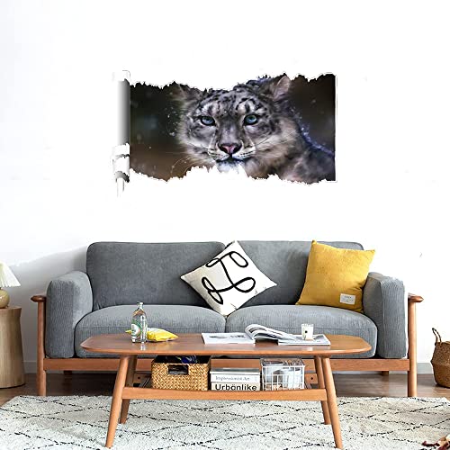 GADGETS WRAP Printed Wall Decal Sticker Scratched Paper Style Wall Decal (90cm x 50cm) - Fantasy White Tiger