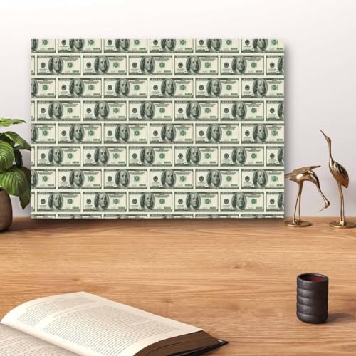 GADGETS WRAP Canvas Gallery Wrap Framed for Home Office Studio Living Room Decoration (14x11inch) - Money Money Money