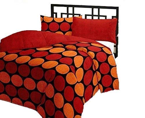 AQRATE Flannel Polycotton Microfiber Sunflower Print Double Bed Reversible AC Blanket Dohar (Red, Double)