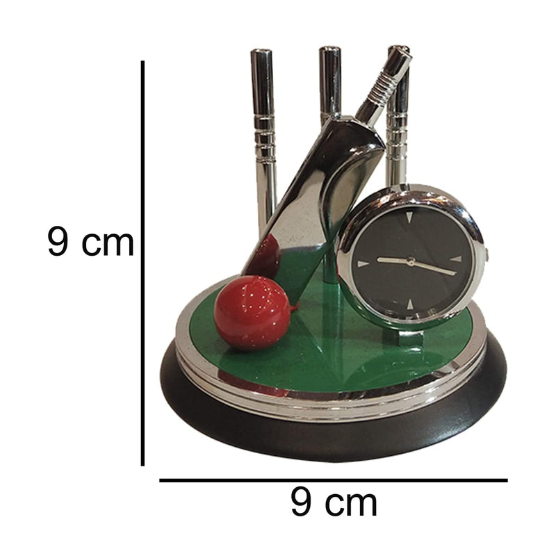 Natali Traders Best Gift for Father - Greeting Card and Metal Cricket Clock Showpiece - Fathers Day - Birthday