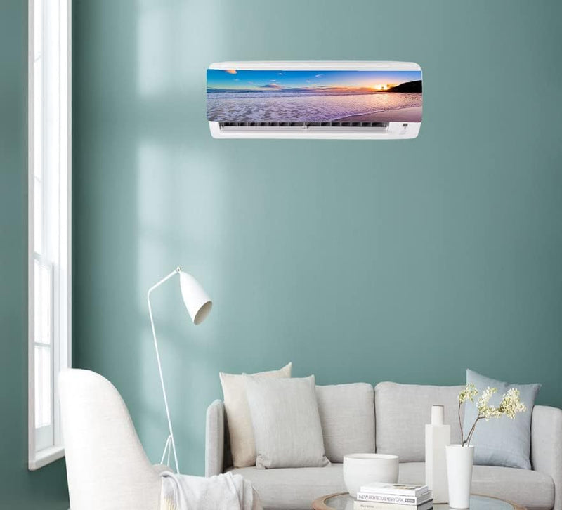 DreamKraft Large Sunset Beach View AC Sticker - Easy Peel & Stick, Self Adhesive PVC Vinyl Sticker (30cm x 91cm)