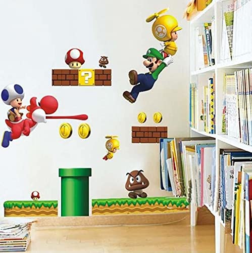 HEUREKA Mario Game Theme Decorative Peel and Stick Wall Sticker (45 CM X 60 CM)