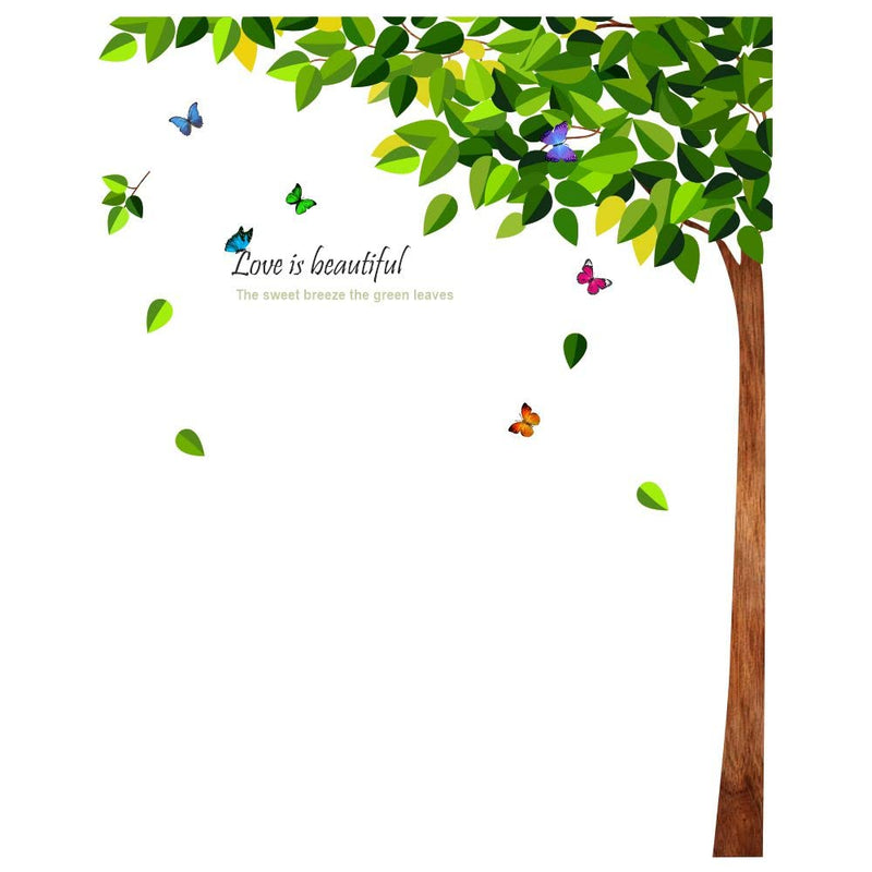 Wallzone Love is Beautiful Large Vinyl Wallsticker for Home Decoration (103 cm x 128 cm)