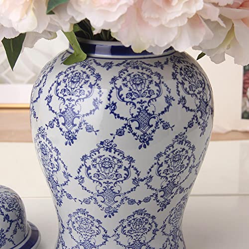 BNF Porcelain Ginger Jar Chinese Style Floral Arrangement Decorative Flower Vase M