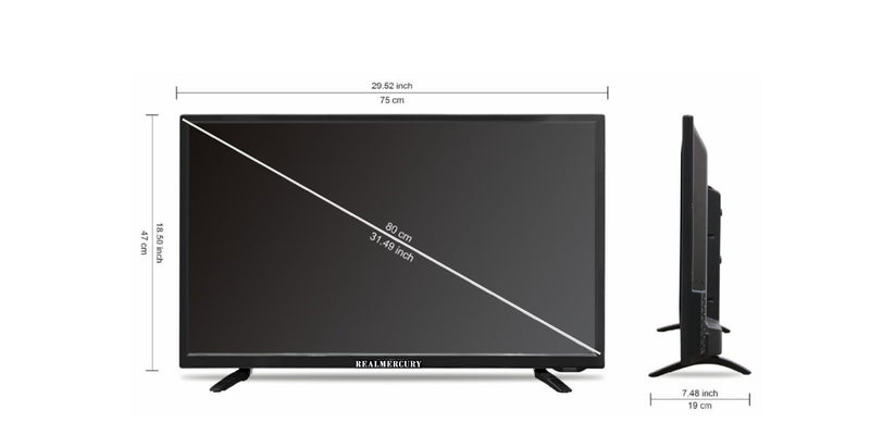 REALMERCURY 32 Inch 4K Ultra Full HD Android 11 PLK7J