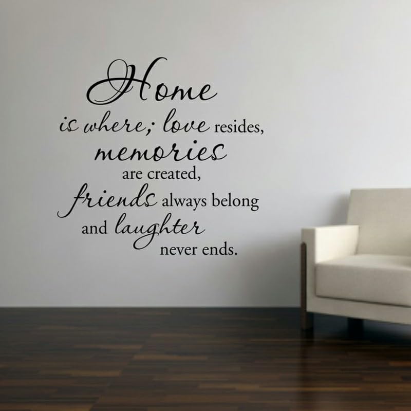 GADGETS WRAP Vinyl Home is Where,Love Resides Quotes Wall Sticker Vinyl Home Decor