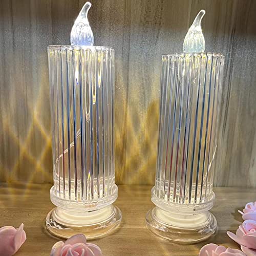 SAZ DEKOR LED Electronic Candle Flameless Romantic Creative for Christmas 6.3cmx18.3cm