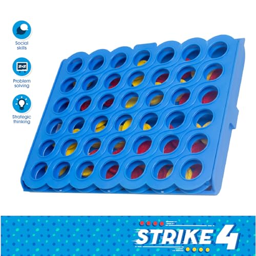 Funskool Games - Strike 4, Classic disc Dropping Game, Get 4 in a Row, Connect Game, 2 Players, 6 & Above