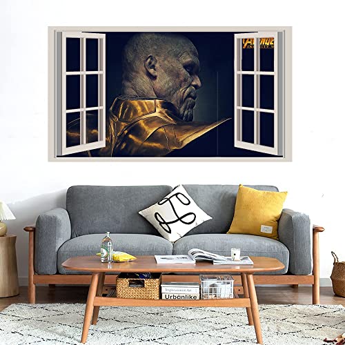 GADGETS WRAP Printed Wall Decal Sticker Fake Window Style Decal (90cm x 50cm) - Thanos Avengers Infinity war