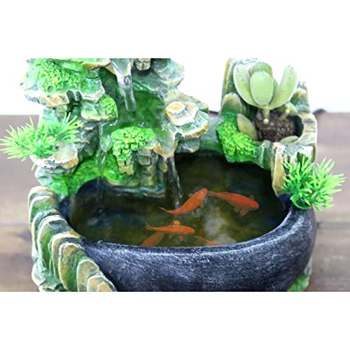 ‎Losa Desk Fountain Rockery Water Fountains with Light Home Decor Gifts with Spray