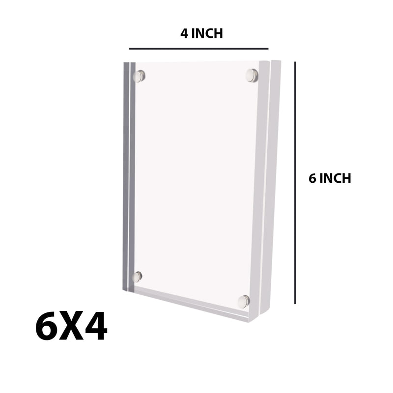 ACRY Acrylic table top magnetic photo frame|6x4 mag-10m-1