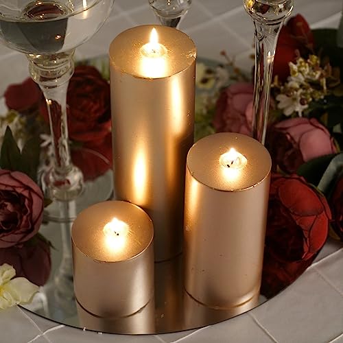 Weddings Parties and Gift 2 Rose Gold 9" Round Pillar Unscented Candles Wedding Centerpiece Decorations vngift12102