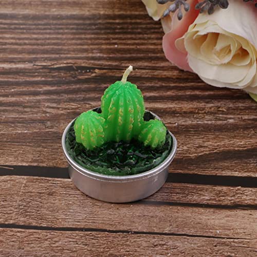 THE STYLE SUTRA 6 Pieces Cactus Tealight Candles Handmade Delicate Succulent Cactus Candles