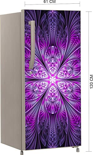 RK Digital Mart Abstract Fridge Stickers | Single Door Fridge Stickers | Refrigerators Stickers with Self-Adhesive Stickers Easy to Apply (Size:120 x 61cm)