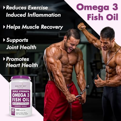 Healthyhey Nutrition Fish Oil - Omega 3 Mercury Free (1000 Mg) Burpless - 60 Softgel