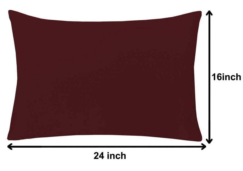 Kuber Industries Soft Throw Inserts with Microfiber Filled, Full Back & Lumbar Support Decorative Pillow 16"x24"(Brown),F_26_KUBMART016829