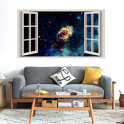 GADGETS WRAP Printed Wall Decal Sticker Fake Window Style Decal (90cm x 50cm) - Universe Nuked