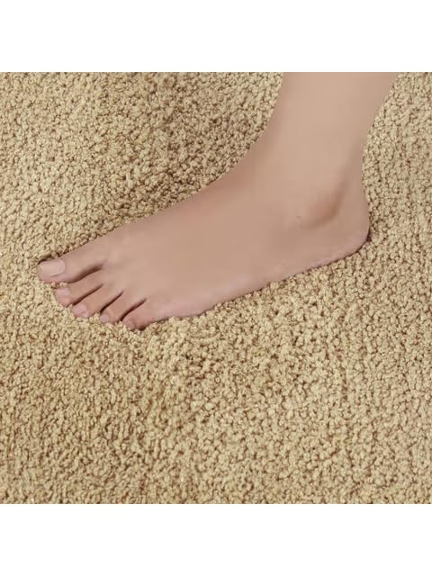 Polyester Blend Shardha Home Premium Rectangular Shape Carpets For Living Room/Rugs For Living Room, Fluffy And Soft Shaggy Carpet Floor Mat (16X24 Inch, Beige)