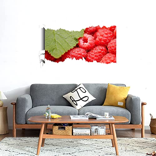 GADGETS WRAP Printed Wall Decal Sticker Scratched Paper Style Wall Decal (90cm x 50cm) - Raspberry