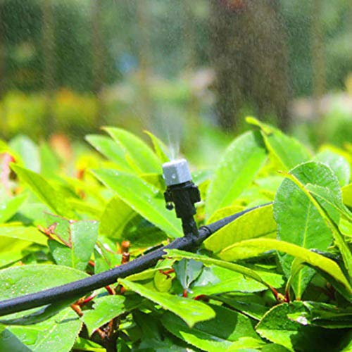 DIY Crafts Water Misting Cooling System Mist Sprinkler Nozzle Outdoor Garden Patio Greenhouse Plants Spray Hose Watering Kit (8 Pcs Misting Kit, Multi Included Pipe + Faucet Connector + Accessory)