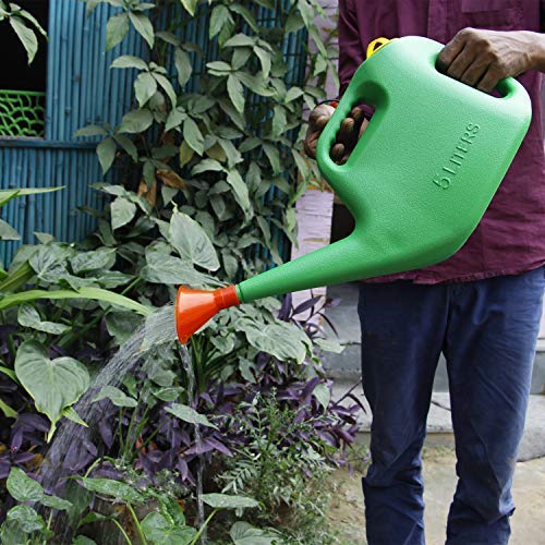 Gate Garden Watering Can (5L) | Plastic Green Water Can With Sprayer for Plants/Garden | Indoor Outdoor Watering Shower Can | Sprinkler for Plants | Watering Hand Bottles for Garden | Water Spray Can