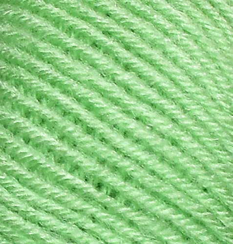 M.G ENTERPRISE 100% Acrylic Wool Apple Green 6 Pc Baby Wool 4 ply Wool Ball Hand Knitting Wool/Art Craft Soft Fingering Crochet Hook Yarn-W Art-EB