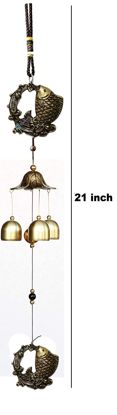 Synlark Metal Wind Chimes for Home Balcony Garden Positive Energy, Home Decor Hanging Long Brass Bells with Good Sound