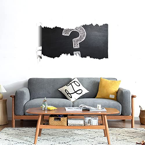 GADGETS WRAP Printed Wall Decal Sticker Scratched Paper Style Wall Decal (90cm x 50cm) - QUESTION