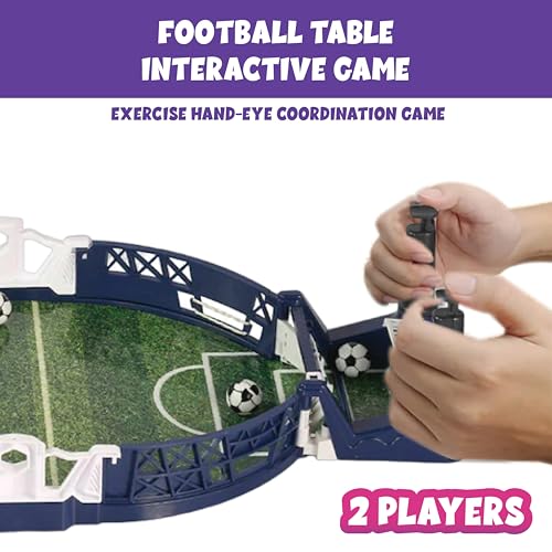 ToyMagic Mini Football Game|Indoor Mini Tabletop Soccer Game|2 Players Interactive Hand Football Board Game|Sport Game for Boys & Girls 4+|Best Birthday Gift|Family Games|Table Game Toy|Made in India