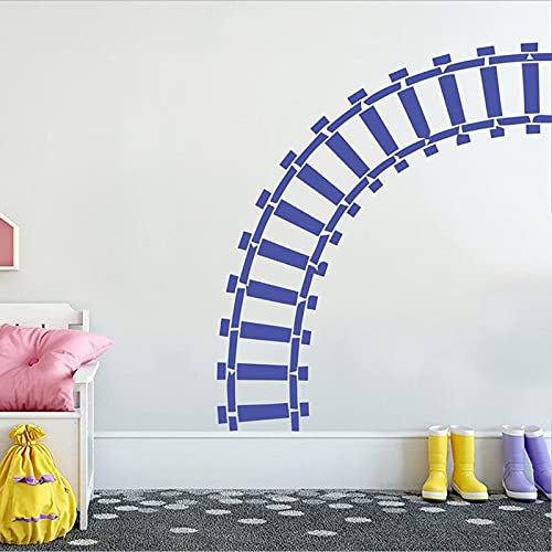 GADGETS WRAP Vinyl Decal Sticker Railroad Track Train Blue (Item Finish Size : 56cm x 50cm)