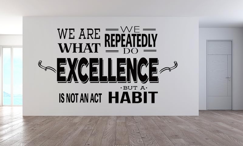 GADGETS WRAP Wall Decal Vinyl Sticker We are What Excellence Office Quotes for Office Home Wall Decoration