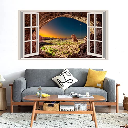 GADGETS WRAP Printed Wall Decal Sticker Fake Window Style Decal (90cm x 50cm) - National Park