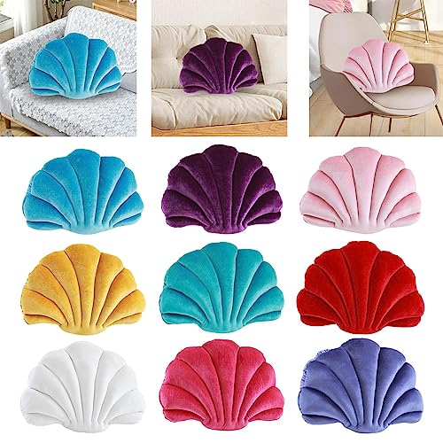 CALANDIS® Decorative Throw Pillow Floor Cushion Household Bedroom Car Seashell Pillows Blue | 1 Decorative Pillow