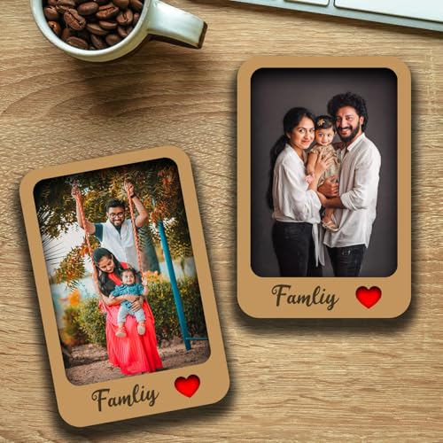 Zingy Gifts Family Photo Fridge Magnets with Your Photo