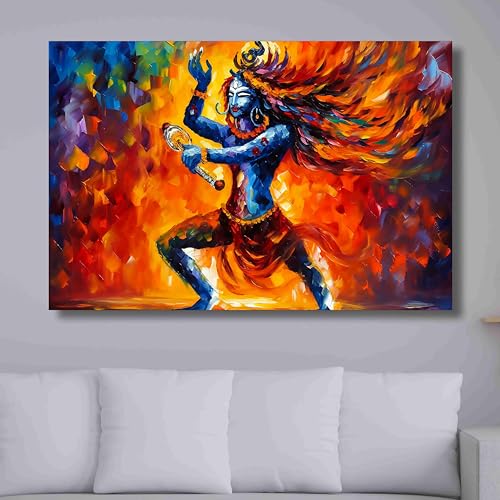 SAF paintings Shiva Painting | shiva paintings for living room | shiva painting for wall decoration | shiva painting canvas 24 inch x 36 inch SANF-CR38