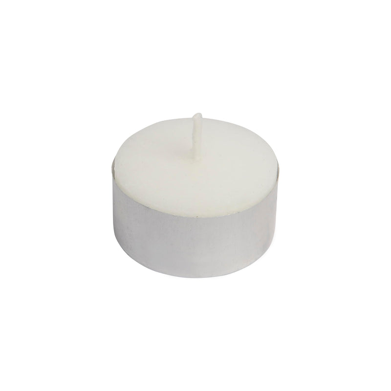 Welburn Veda&Co™ Wax Tealight Candles - Pack of 50, 5 Hours Burning Time, 100% Fully Refined Paraffin Wax, Unscented, Smokeless, Dripless, for Home Decor, Offices & Other Occasions (White)