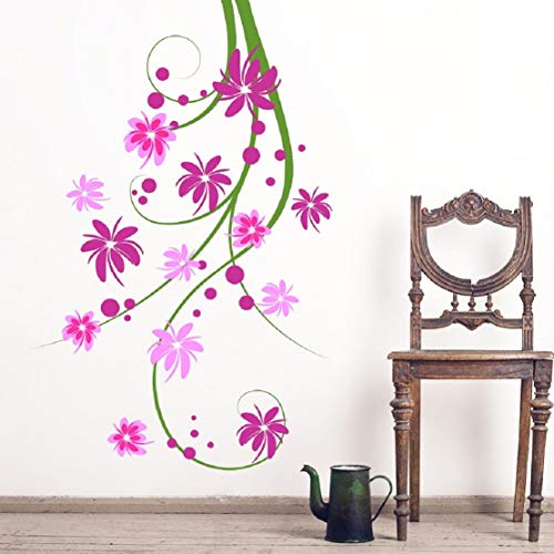 Tulip Vine Self Adhesive VinylWaterproof Decorative Wall Stickers for Hall, Bedroom, Kitchen and Furniture